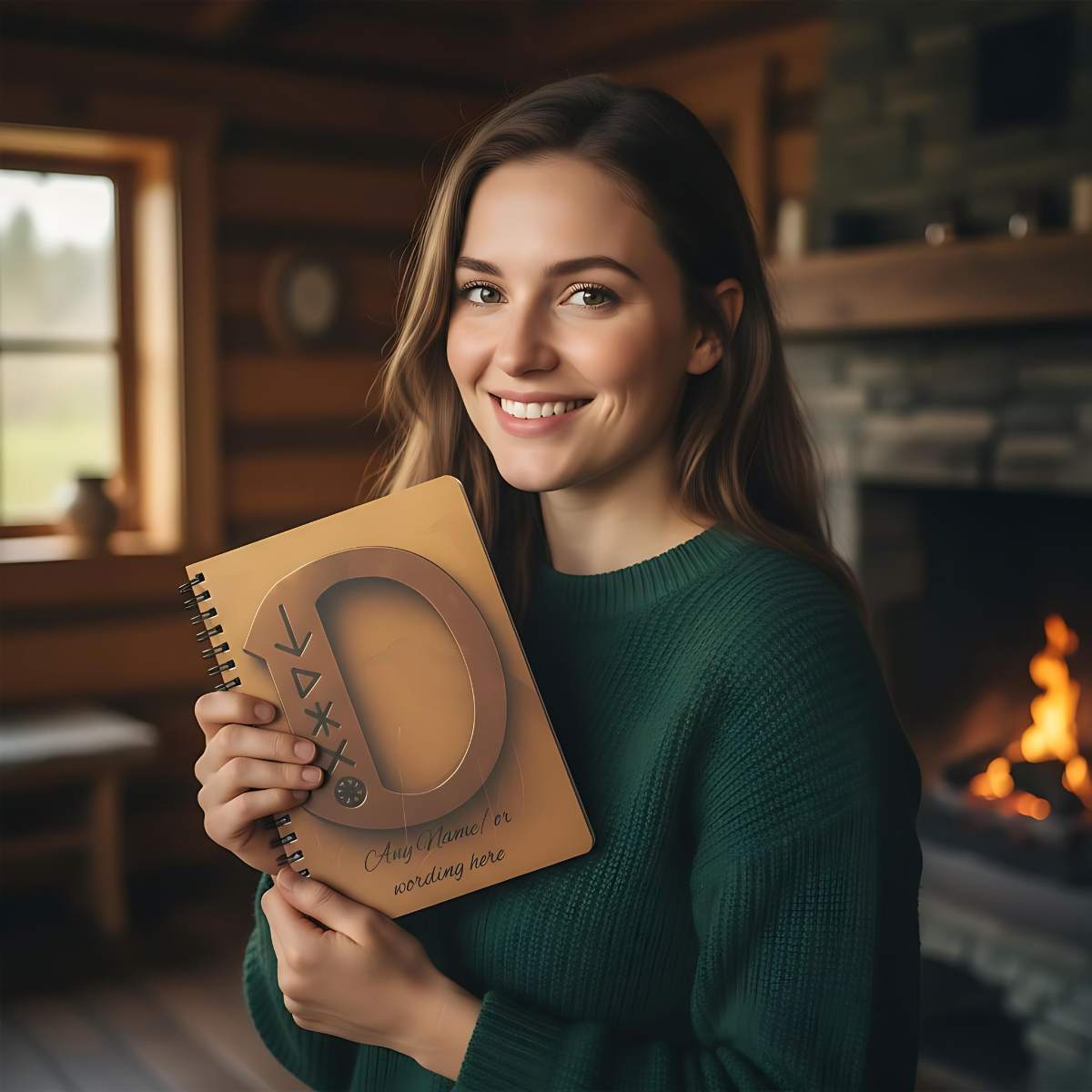 Personalized Norse Witchy Monogram A5 Notebook, Custom Journal,Monogram Notebook, Grimoire Journal, Book Of Shadows, Viking Grimoire Journal