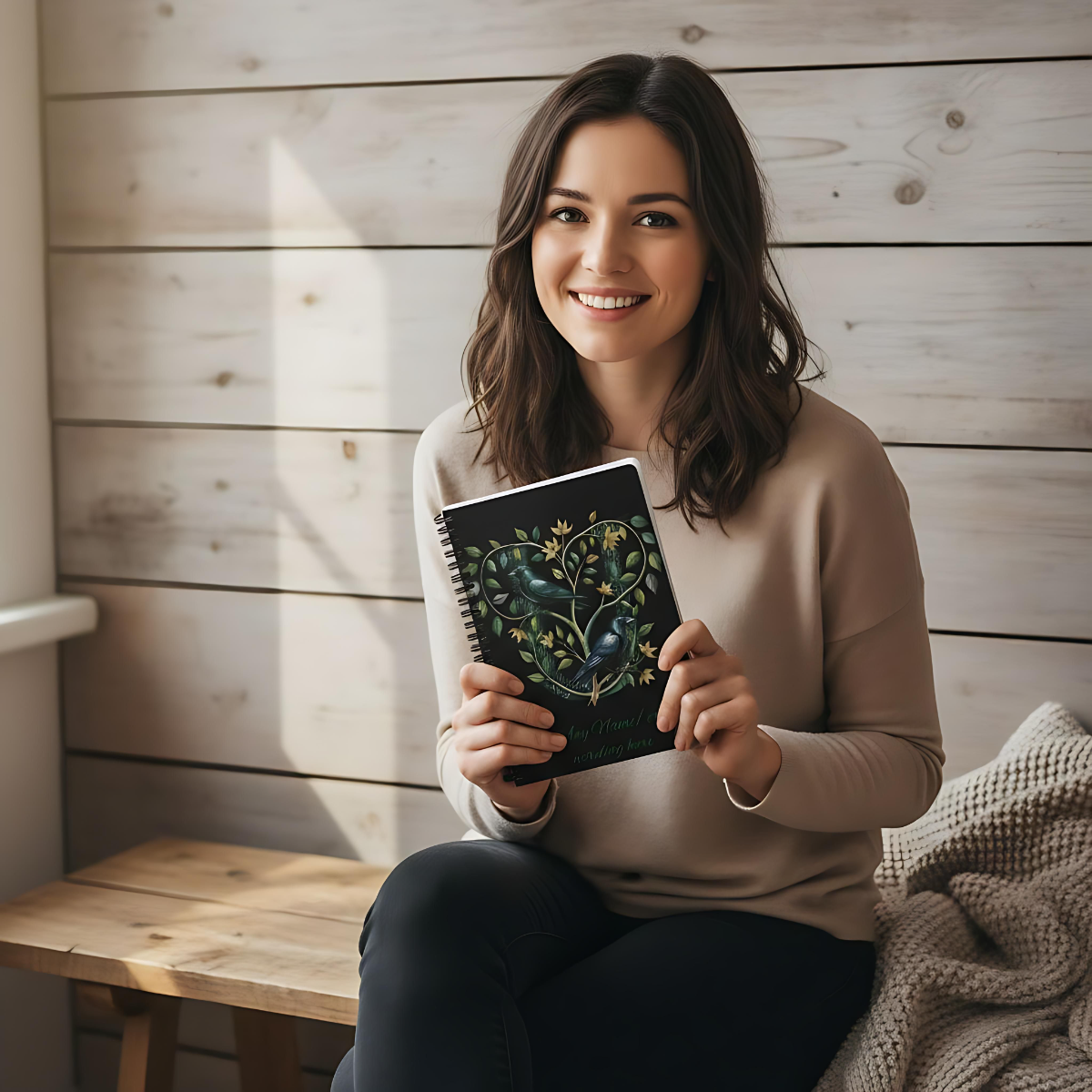 Personalized Norse Witchy Monogram A5 Notebook, Custom Journal, Monogram  Letter "U" Notebook.