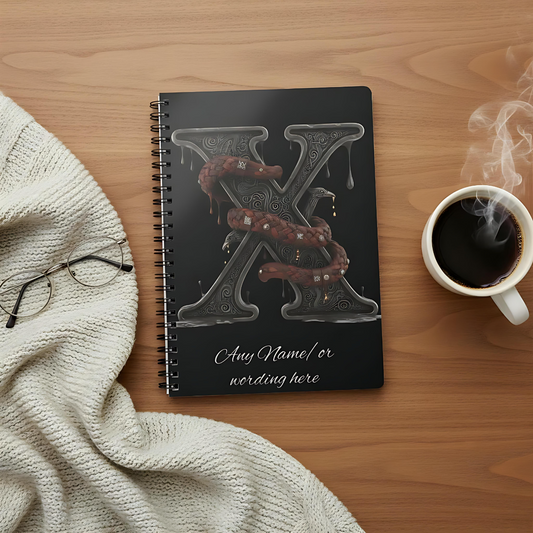 Personalized Norse Witchy Monogram A5 Notebook, Custom Journal, Monogram  Letter "W" Notebook.