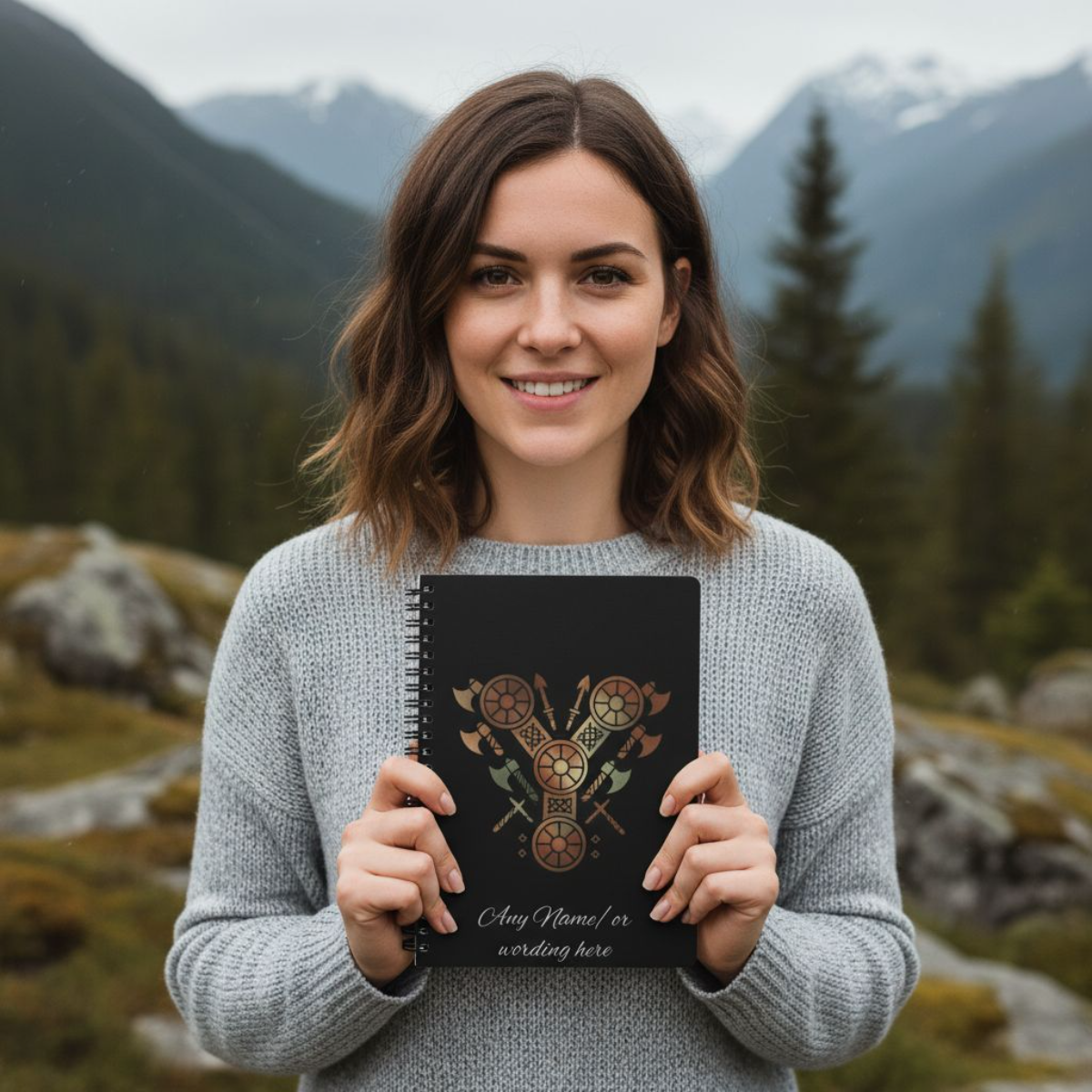 Personalized Norse Witchy Monogram A5 Notebook, Custom Journal, Monogram  Letter "Y" Notebook.