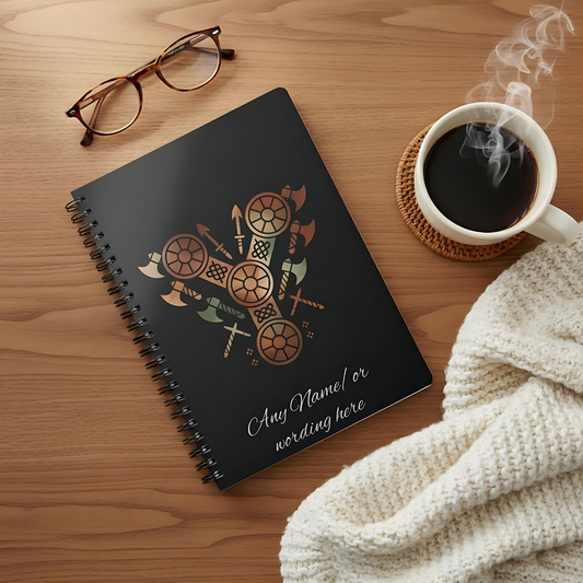 Personalized Norse Witchy Monogram A5 Notebook, Custom Journal, Monogram  Letter "Y" Notebook.