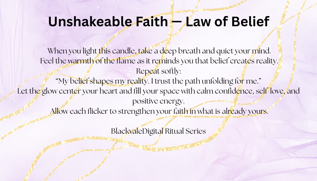 Unshakeable Faith Candle | Confidence Candle| Law of Attraction Candle |Spiritual Gift |Self Love & Meditation Candle |Elegant Scented Decor