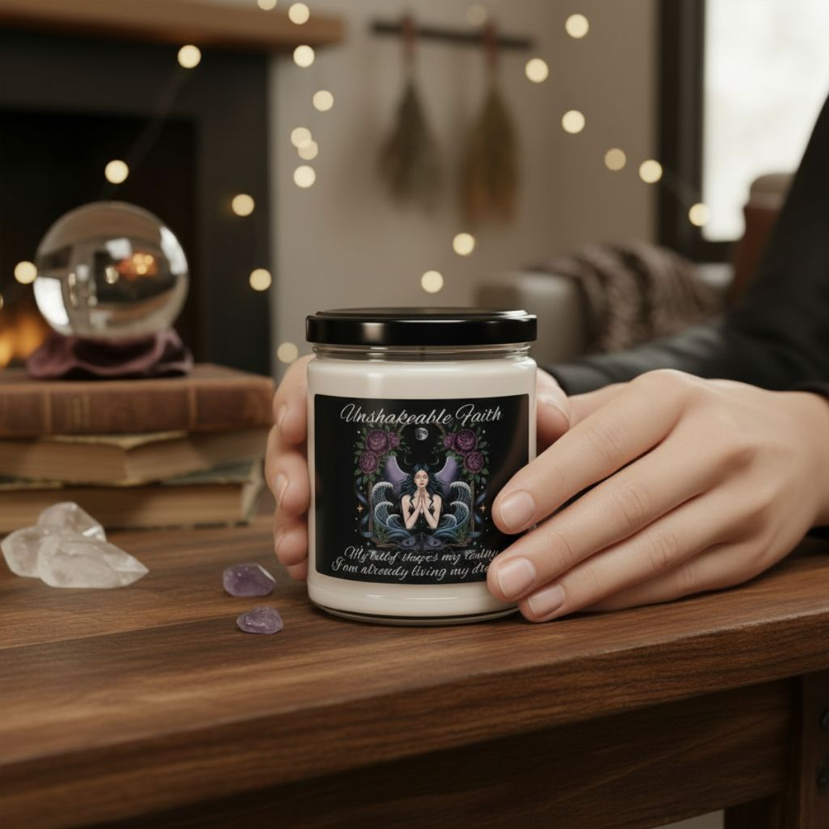 Unshakeable Faith Candle | Confidence Candle| Law of Attraction Candle |Spiritual Gift |Self Love & Meditation Candle |Elegant Scented Decor