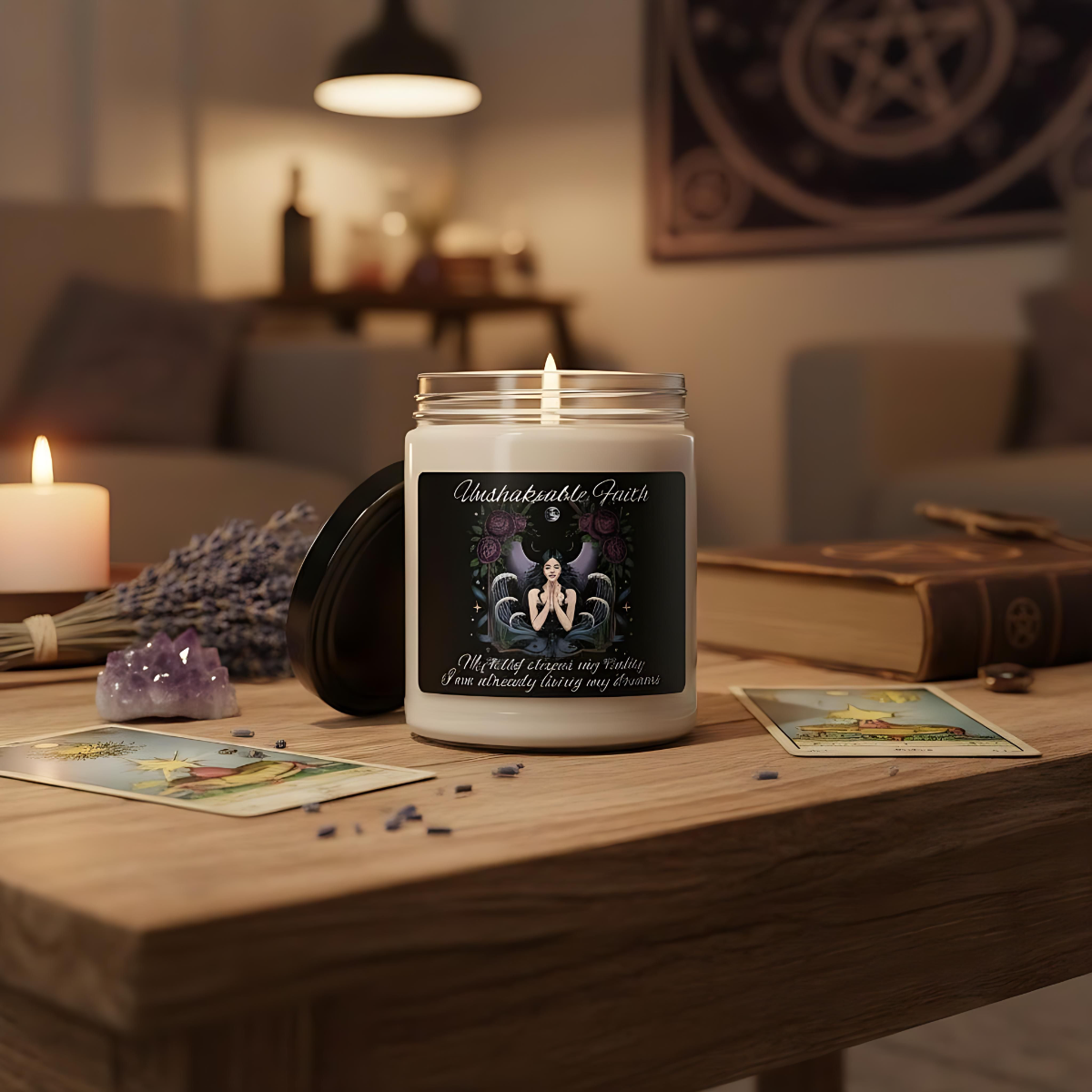 Unshakeable Faith Candle | Confidence Candle| Law of Attraction Candle |Spiritual Gift |Self Love & Meditation Candle |Elegant Scented Decor