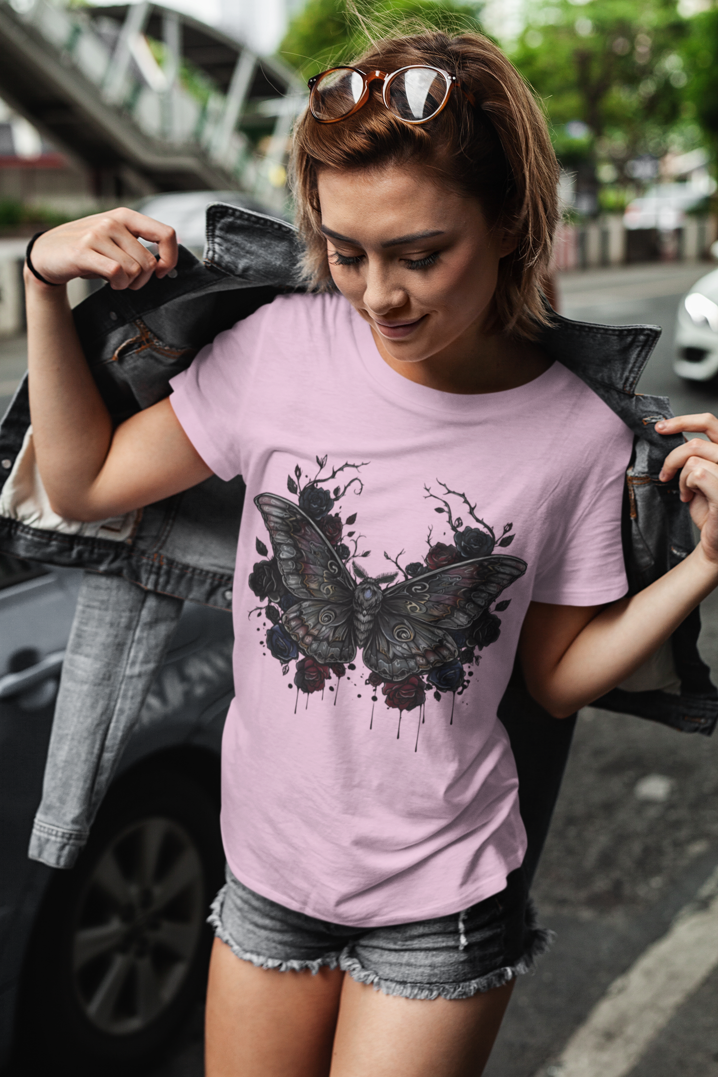 Death Moth Gothic Apparel  | Unisex Cotton Shirt | Dark Aesthetic  | Alternative Goth T-Shirt