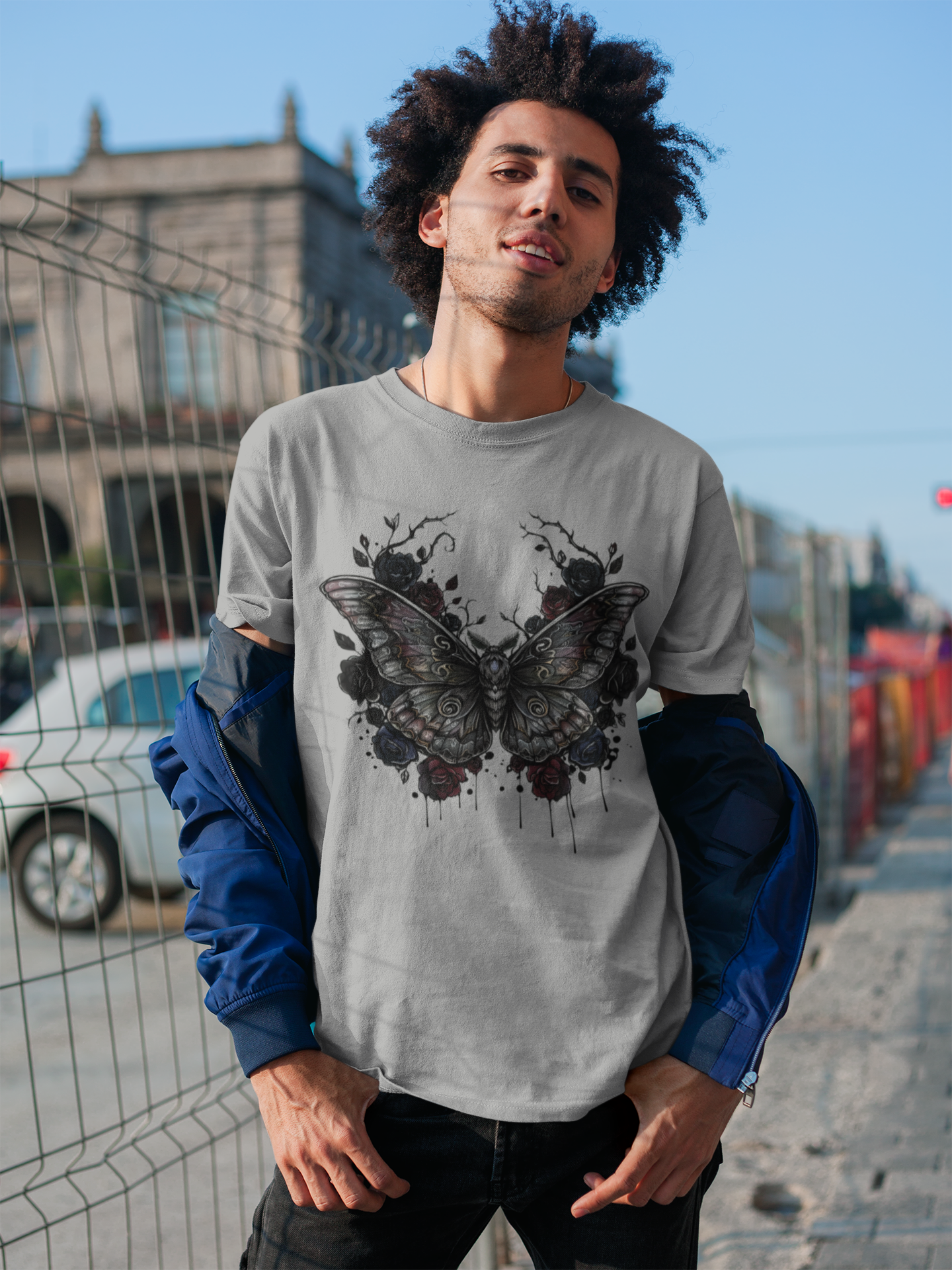 Death Moth Gothic Apparel  | Unisex Cotton Shirt | Dark Aesthetic  | Alternative Goth T-Shirt