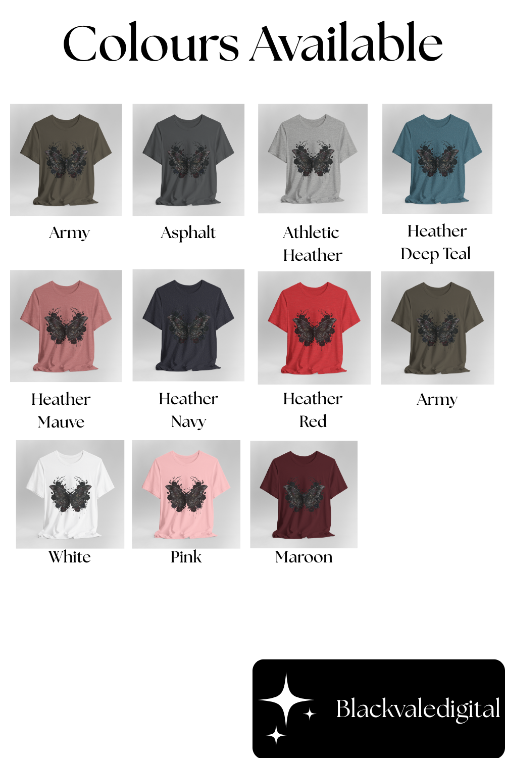 Death Moth Gothic Apparel  | Unisex Cotton Shirt | Dark Aesthetic  | Alternative Goth T-Shirt