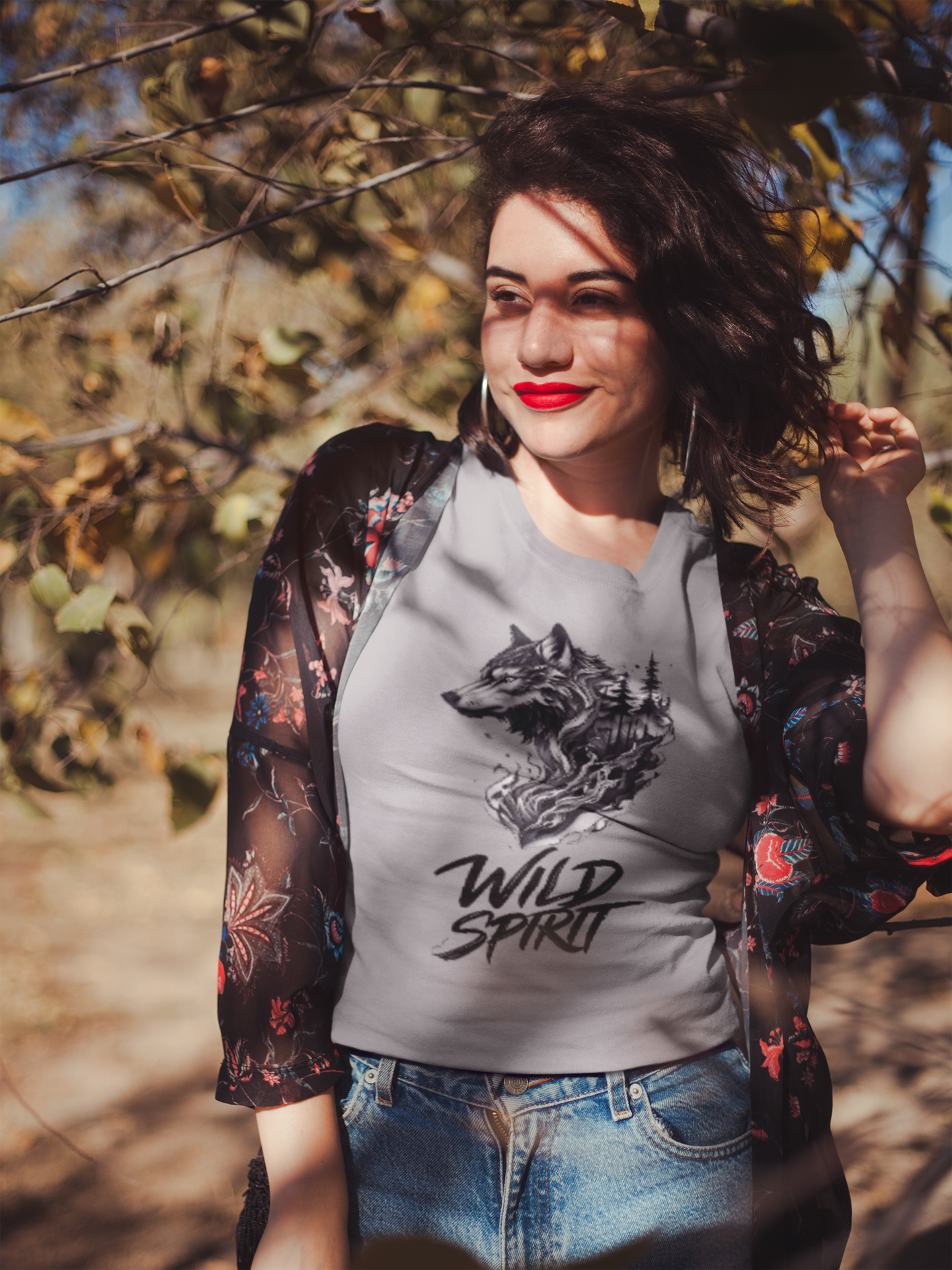 Wild Spirit Wolf Tee - Unisex, Gothic Streetwear, Alternative Clothing, grunge