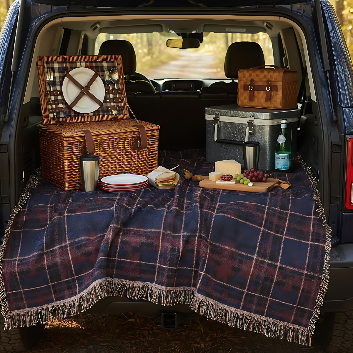 Woven Blanket, Warm Throw for Couch, Stylish Plaid Design, Cozy Home Decor