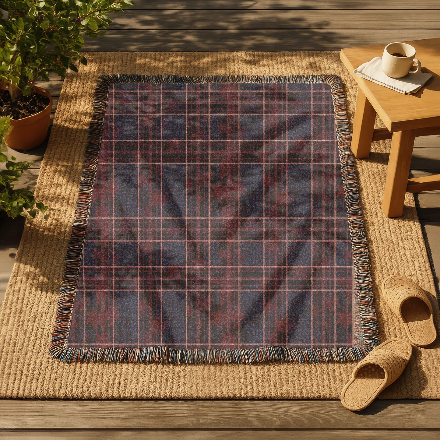 Woven Blanket, Warm Throw for Couch, Stylish Plaid Design, Cozy Home Decor