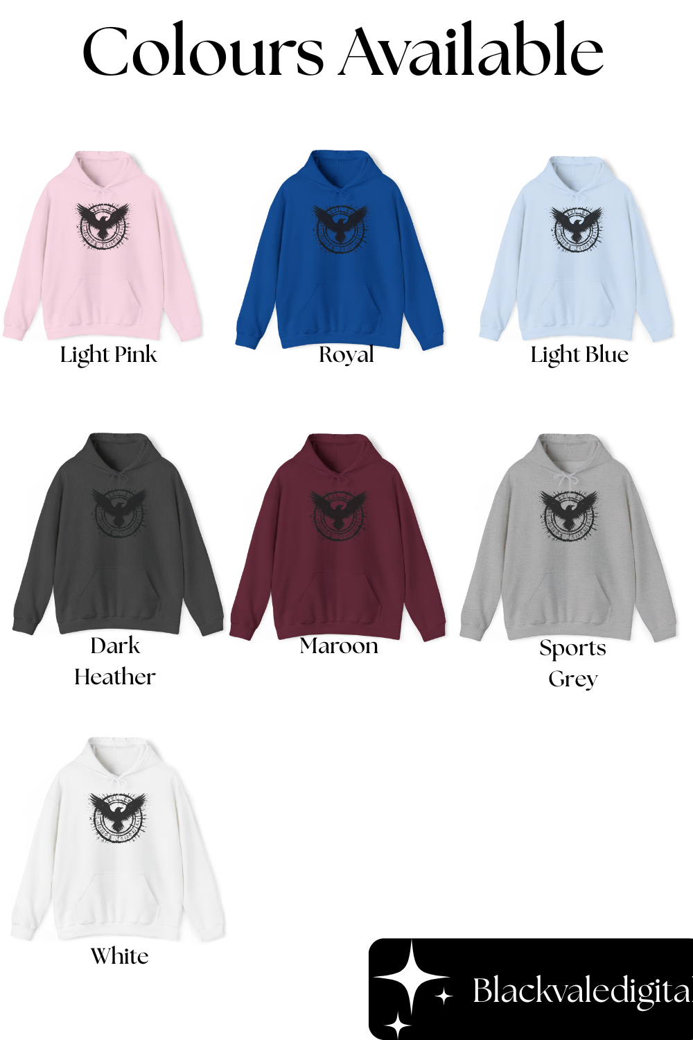 Norse Viking Raven Hoodie, Pagan Clothing, Viking Hoodie, Norse Mythology Apparel.