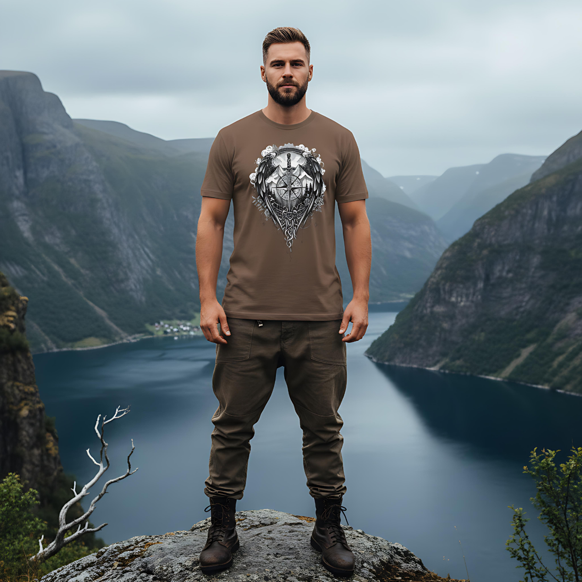 Viking Compass T-Shirt | Nordic Viking Clothing | Vegvisir Norse Pagan Tee