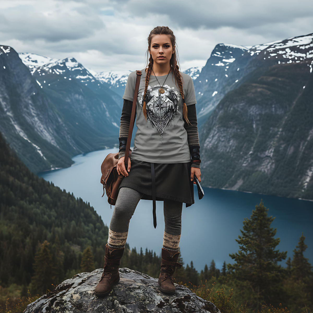 Viking Compass T-Shirt | Nordic Viking Clothing | Vegvisir Norse Pagan Tee