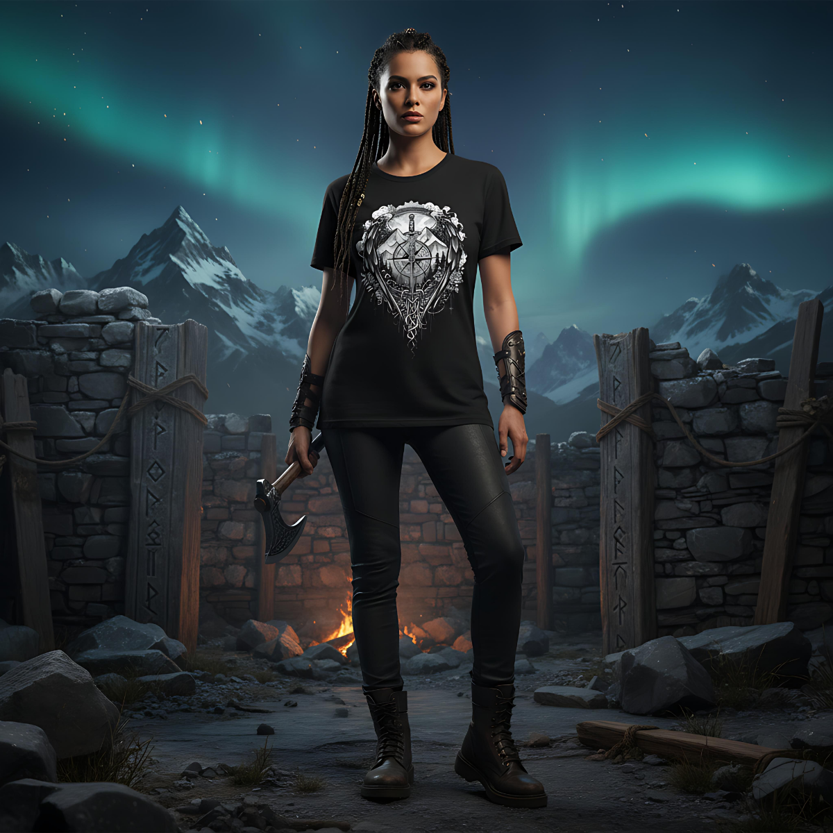 Viking Compass T-Shirt | Nordic Viking Clothing | Vegvisir Norse Pagan Tee