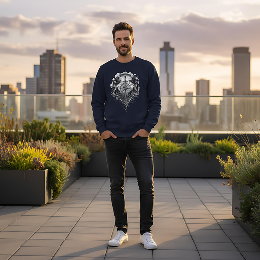 Viking Compass Sweatshirt | Vegvisir Nordic Sweater | Norse Pagan Clothing
