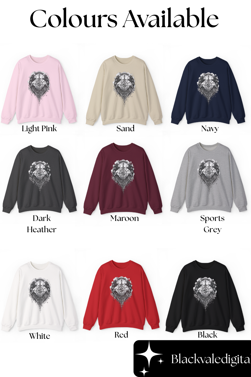 Viking Compass Sweatshirt | Vegvisir Nordic Sweater | Norse Pagan Clothing