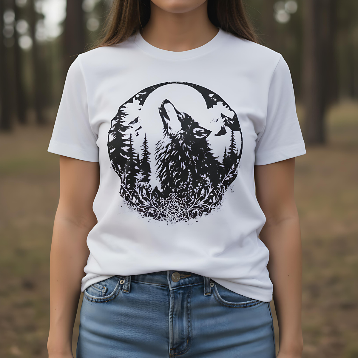 Vintage Wolf Shirt | 90s Grunge Animal Tee | Wilderness Nature Graphic Tee
