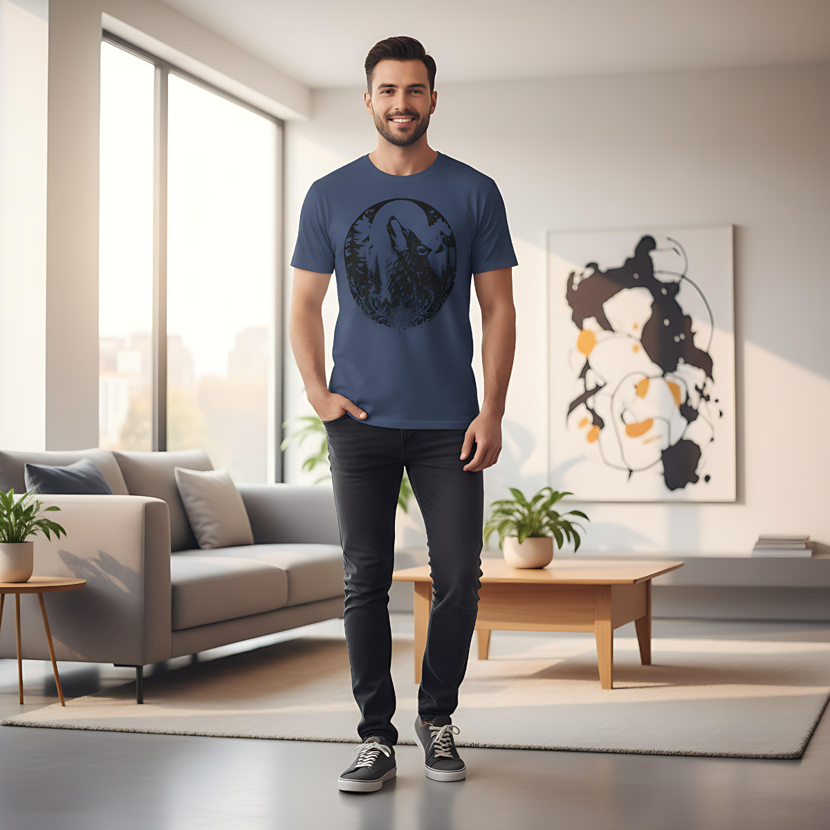 Vintage Wolf Shirt | 90s Grunge Animal Tee | Wilderness Nature Graphic Tee