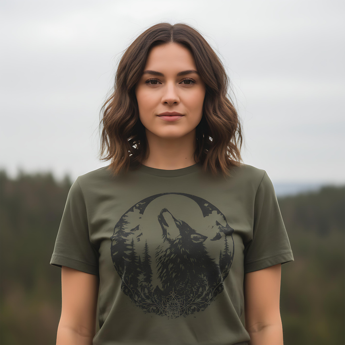Wolf Graphic Shirt, wilderness tee, alt gifts for her, 90s grunge top.