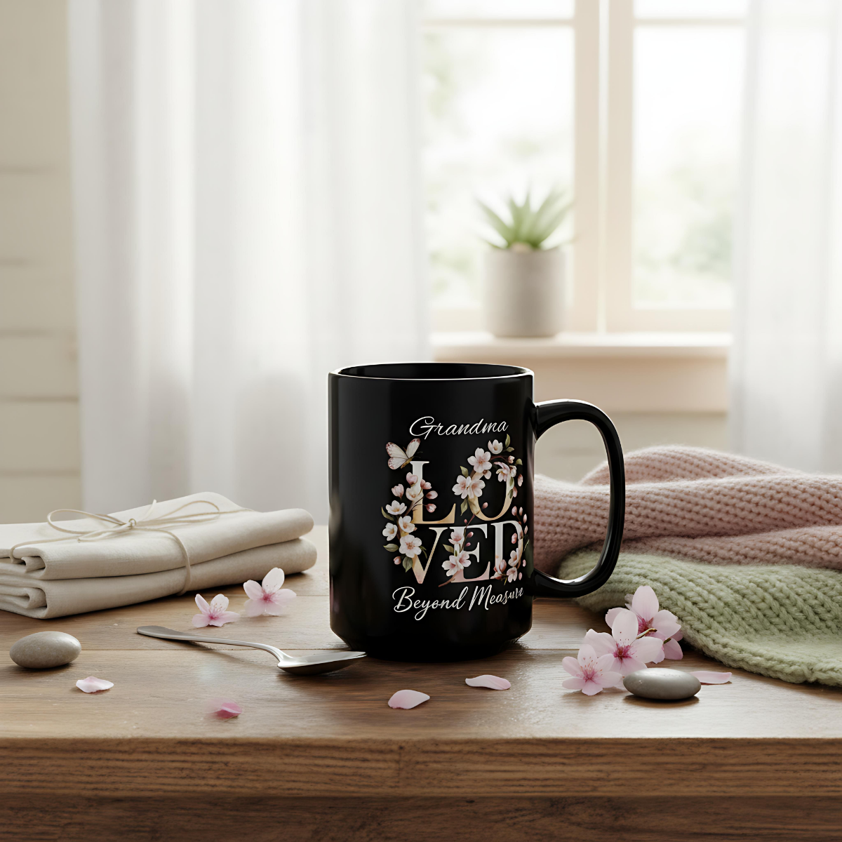 Grandma Birthday Mug | Mothers Day Flower Mug | Personalised Mum Mug |