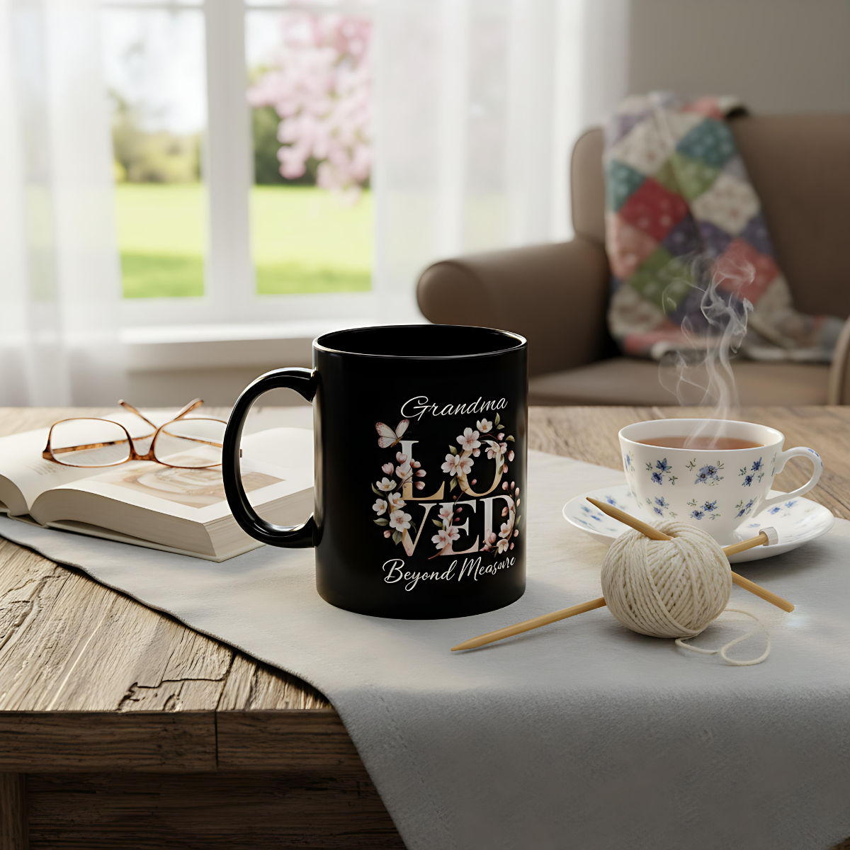 Grandma Birthday Mug | Mothers Day Flower Mug | Personalised Mum Mug |