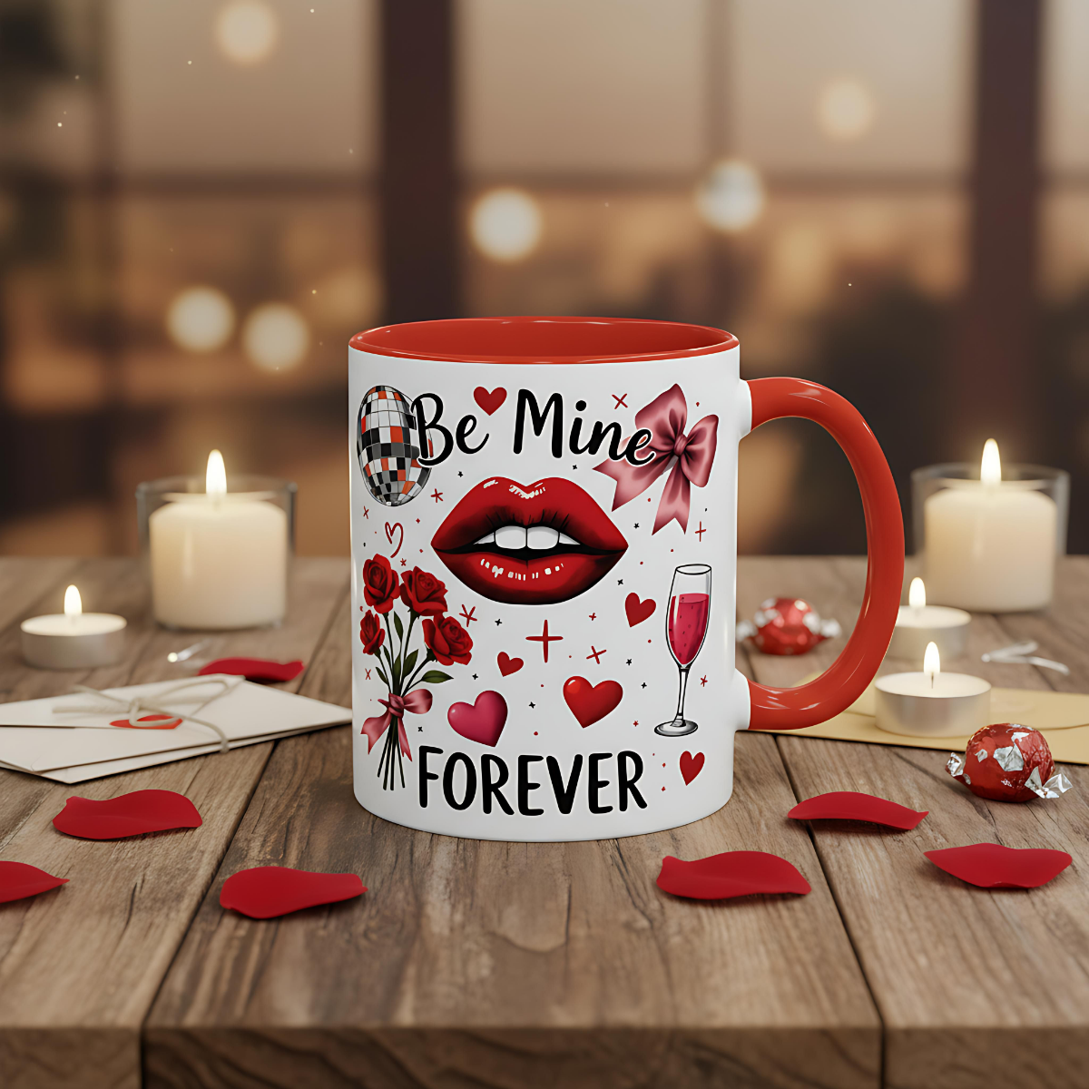 Ceramic valentine gift, Valentines day cup,  wife gift ideas, anniversary mug.