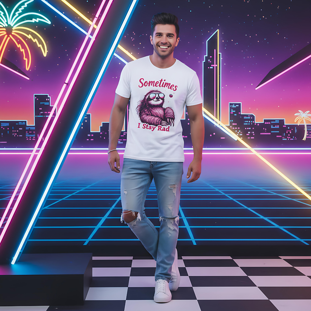 Funny Sloth Shirt | Vintage 90s Nostalgia Shirt | Geek Nerd T-Shirt | Retro Throwback Tee | Vintage Style Tee