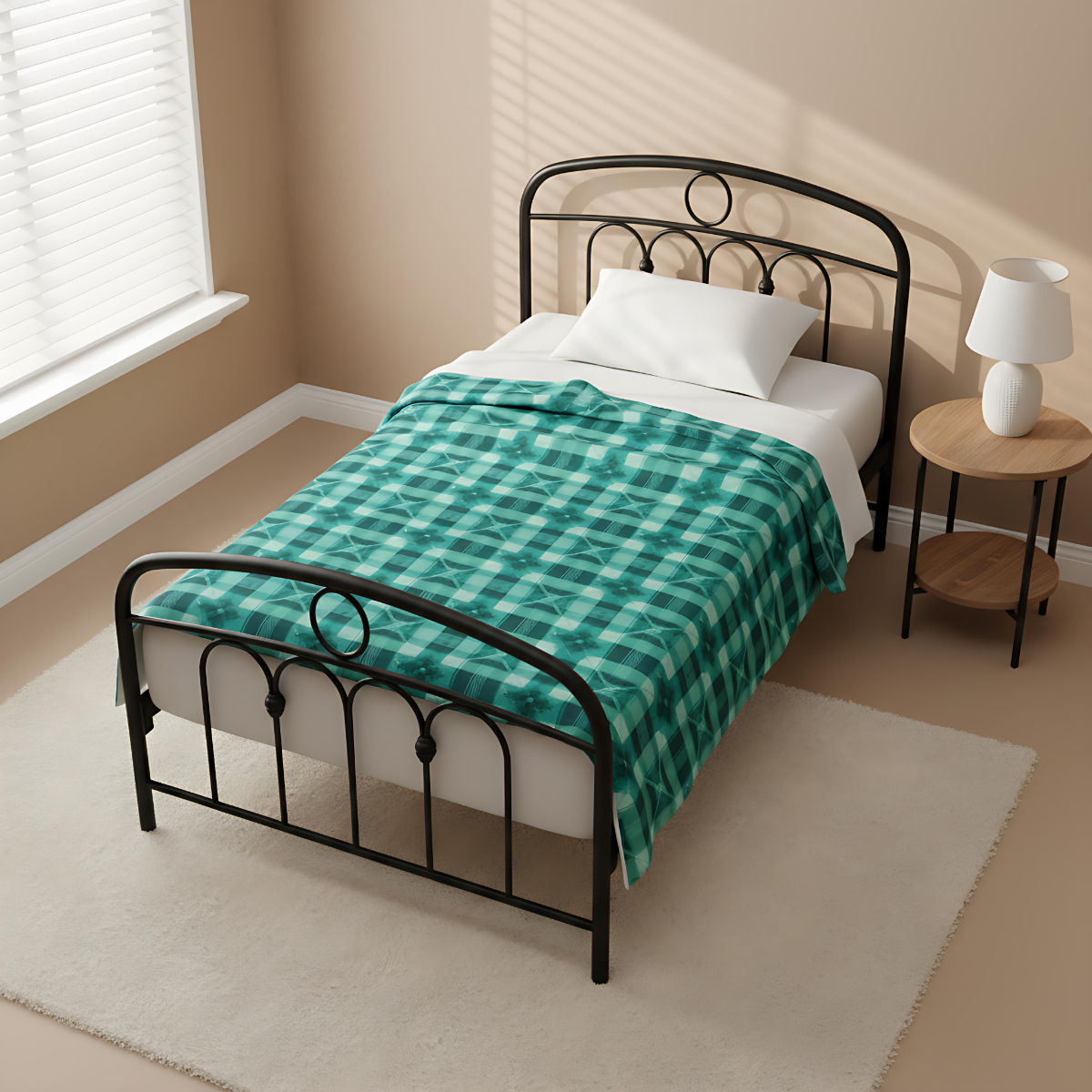 Tartan Plaid Blanket | Velveteen Fleece Throw | Cozy Housewarming & New Home Throw