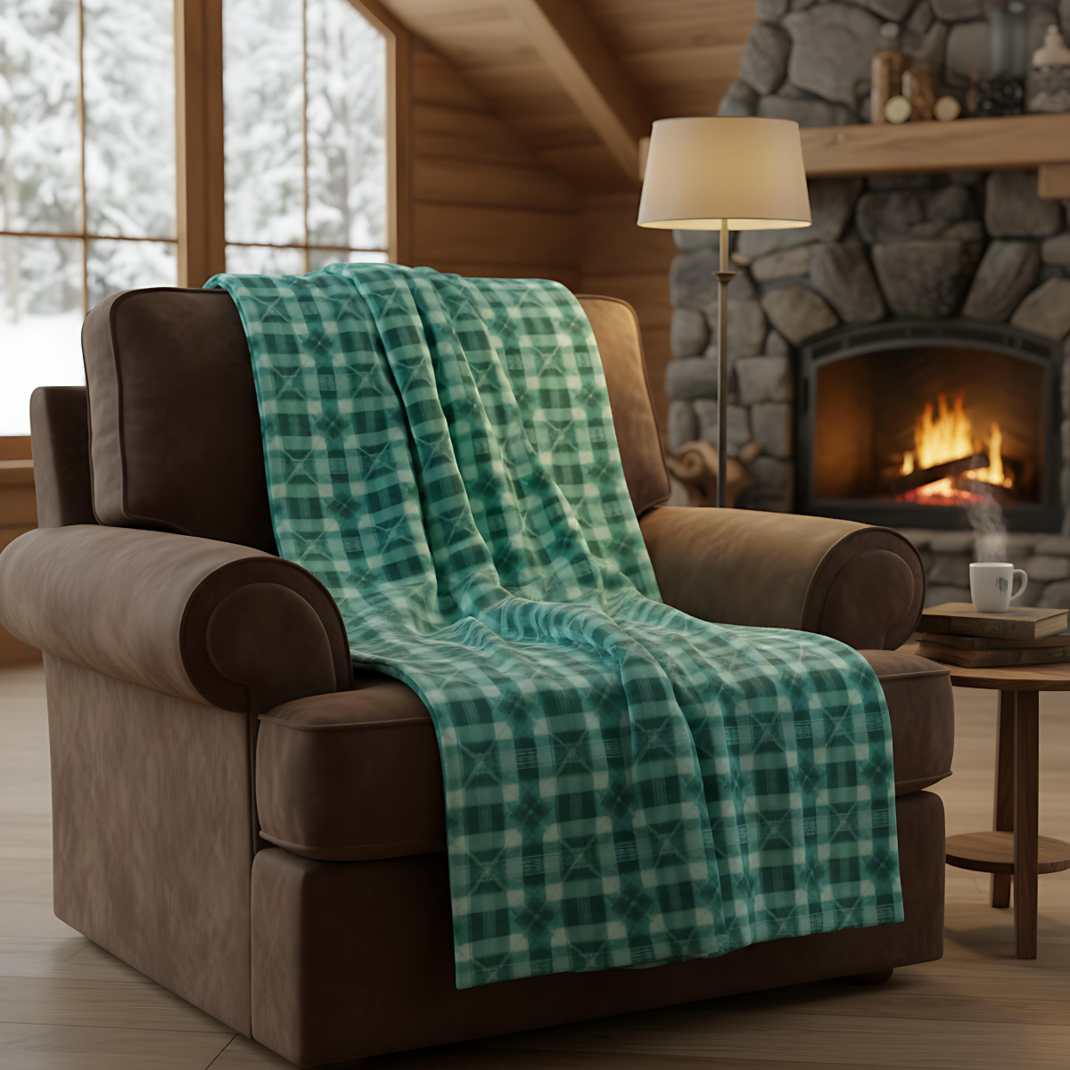 Tartan Plaid Blanket | Velveteen Fleece Throw | Cozy Housewarming & New Home Throw