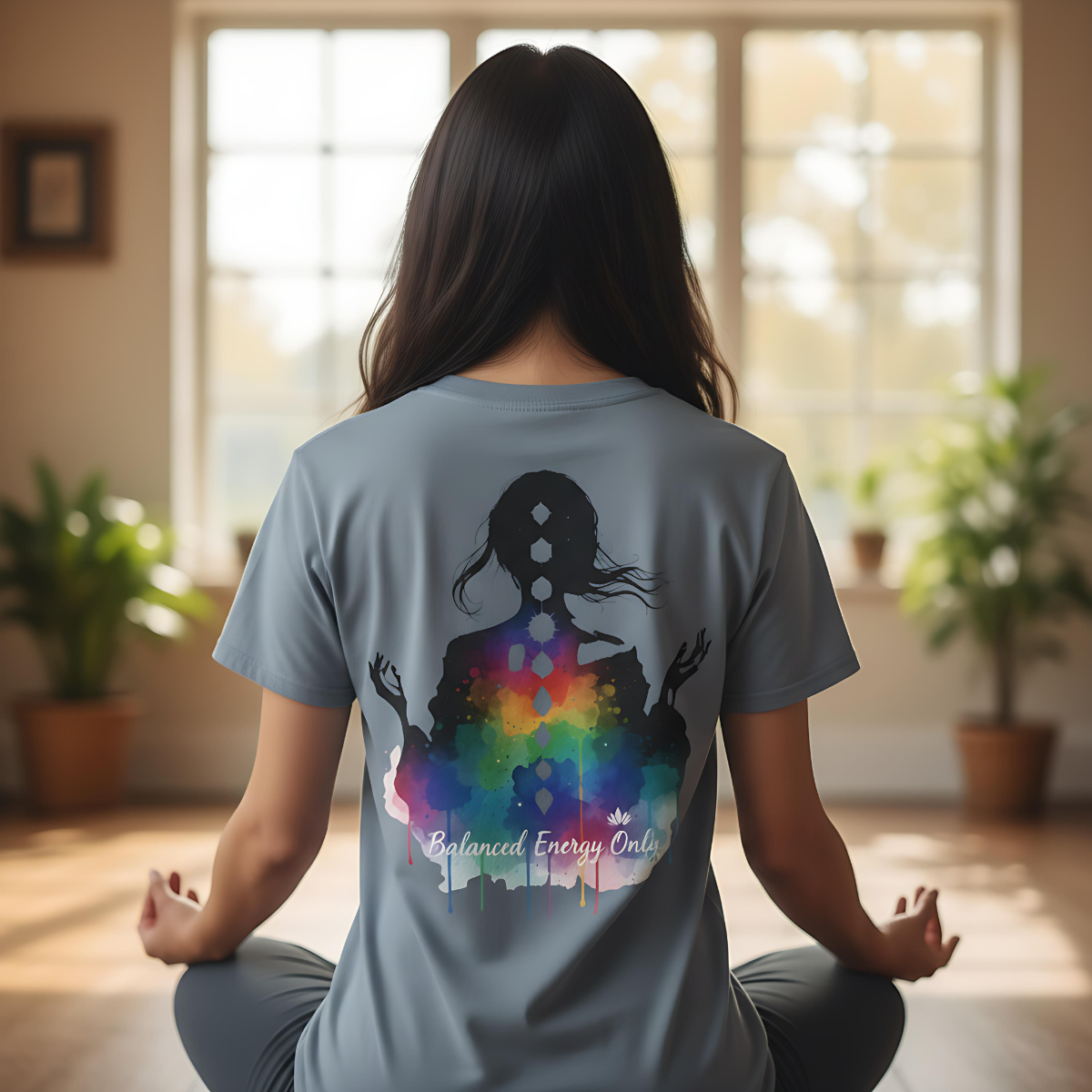 Yoga Meditation T-Shirt | Chakra Energy Tee | Mindfulness Spiritual Graphic Shirt