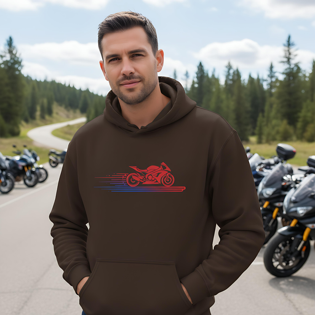 Biker Hoodie Motorcycle Sweatshirt , Rider Apparel, Moto Graphic Hoodie, Gift for Bikers, Motorcycle Clothing