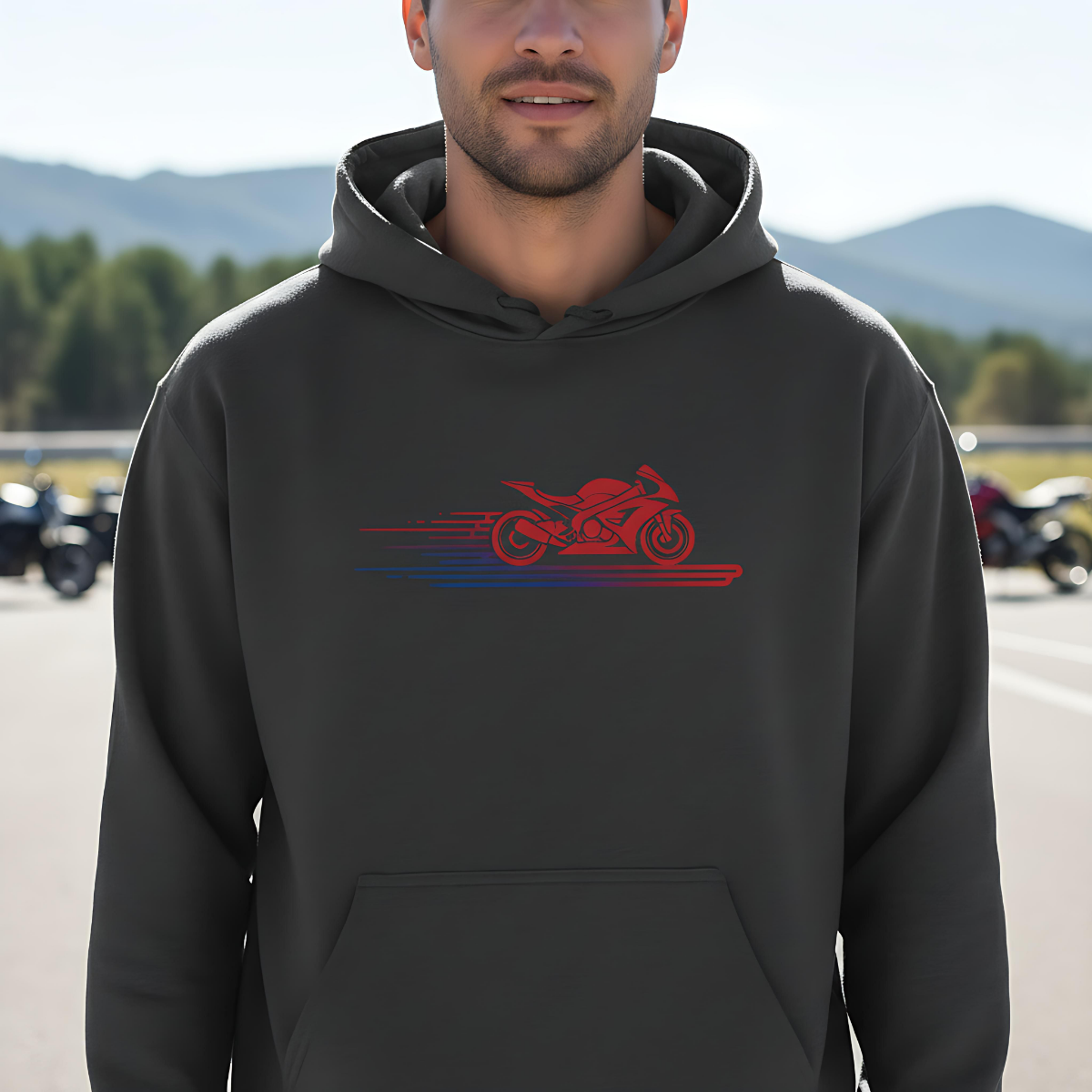 Biker Hoodie Motorcycle Sweatshirt , Rider Apparel, Moto Graphic Hoodie, Gift for Bikers, Motorcycle Clothing