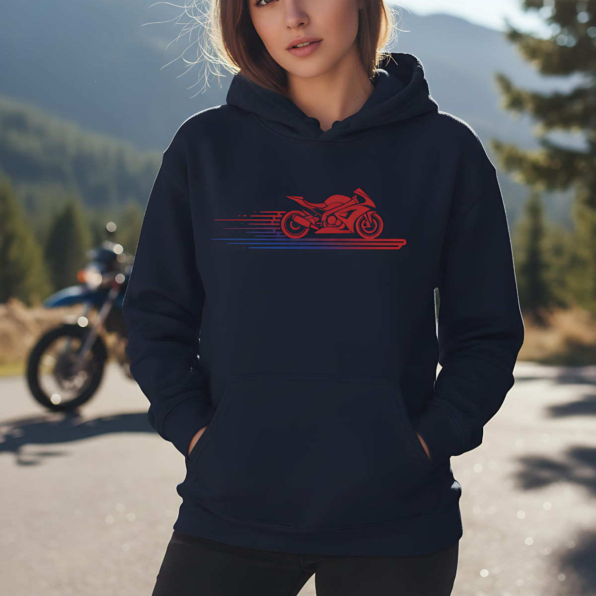 Biker Hoodie Motorcycle Sweatshirt , Rider Apparel, Moto Graphic Hoodie, Gift for Bikers, Motorcycle Clothing