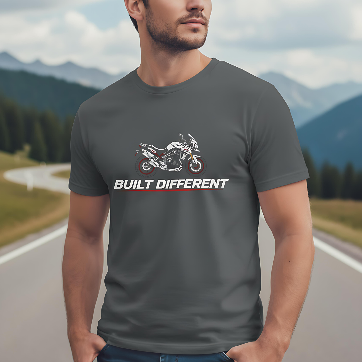Cotton Triumph Biker shirt, motorcycle apparel, alternative clothing, mechanic gift, gift for biker.