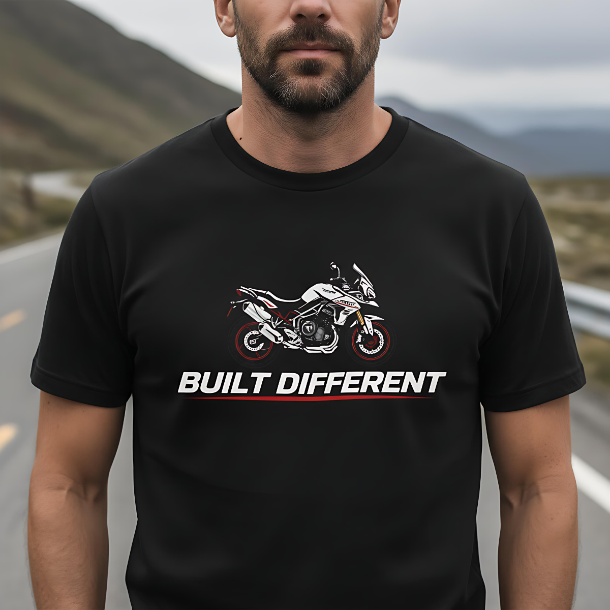 Cotton Triumph Biker shirt, motorcycle apparel, alternative clothing, mechanic gift, gift for biker.