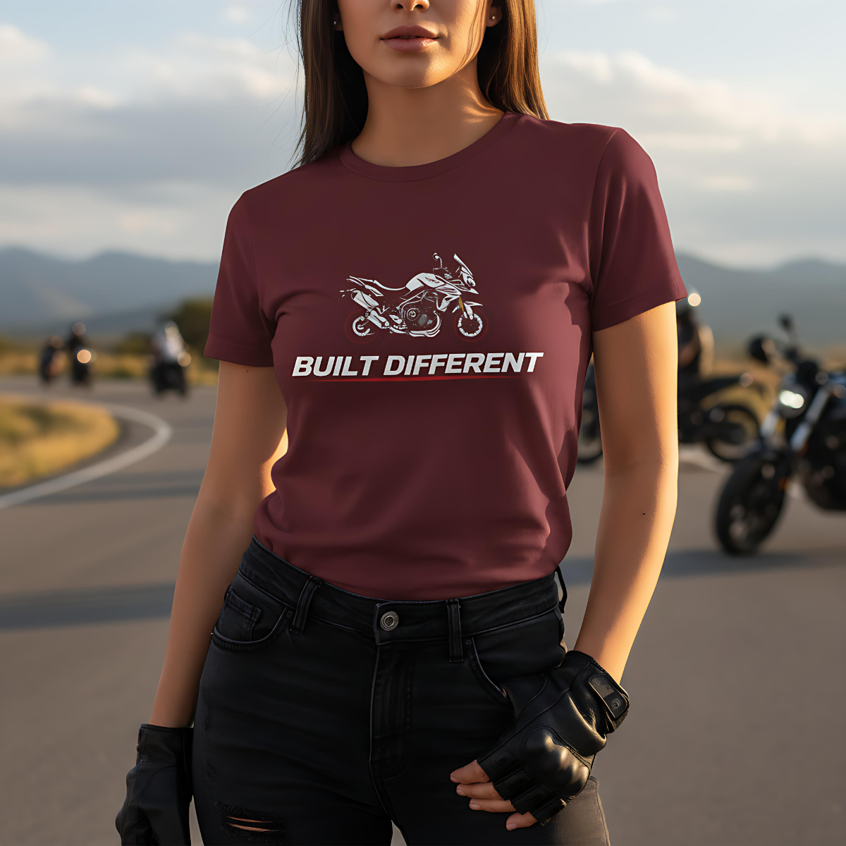 Cotton Triumph Biker shirt, motorcycle apparel, alternative clothing, mechanic gift, gift for biker.