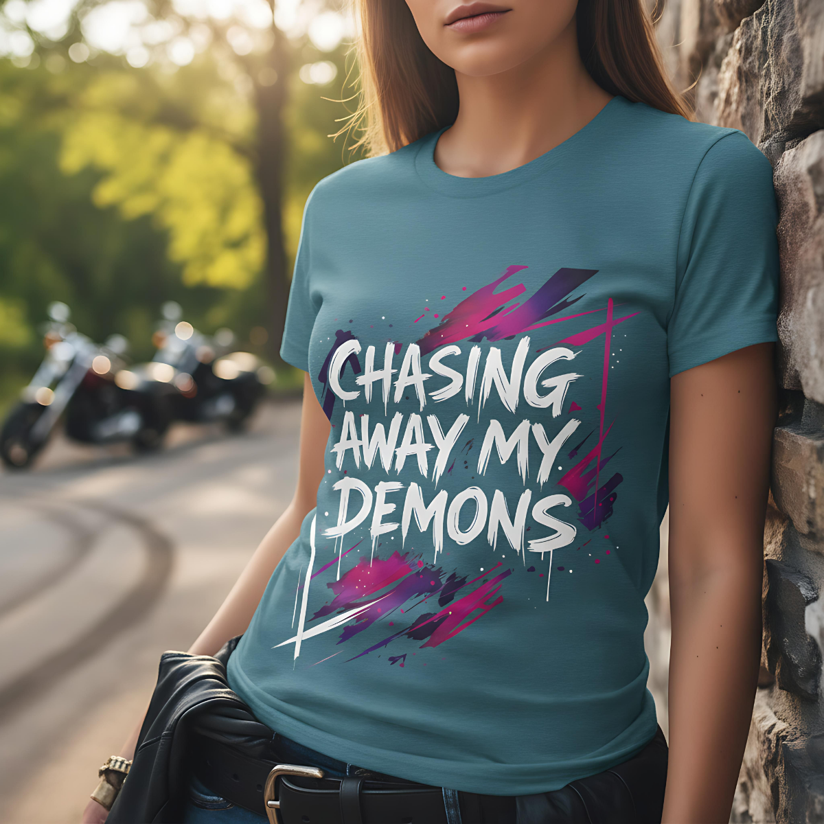 Cotton rider shirt, motorcycle apparel, alternative clothing, gift for biker.