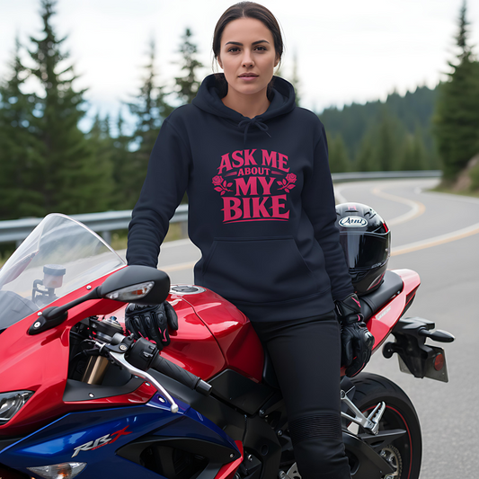 Biker Hoodie Motorcycle Sweatshirt , Rider Apparel, Moto Graphic Hoodie, Gift for Bikers.