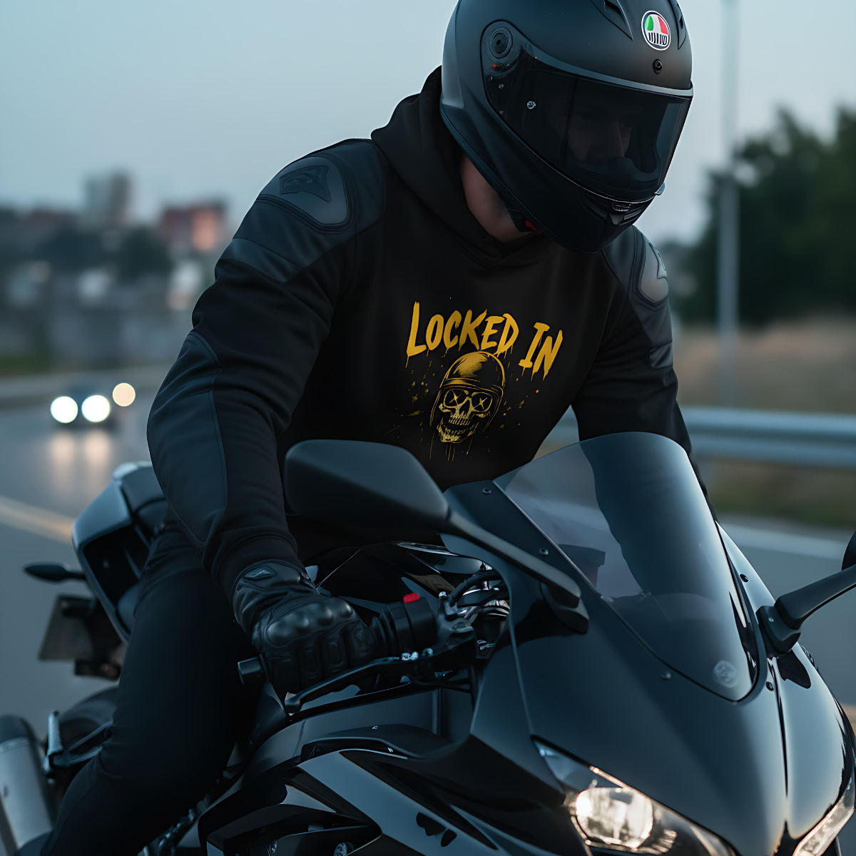 Biker Hoodie Motorcycle Sweatshirt , Rider Apparel, Moto Graphic Hoodie, Gift for Bikers.