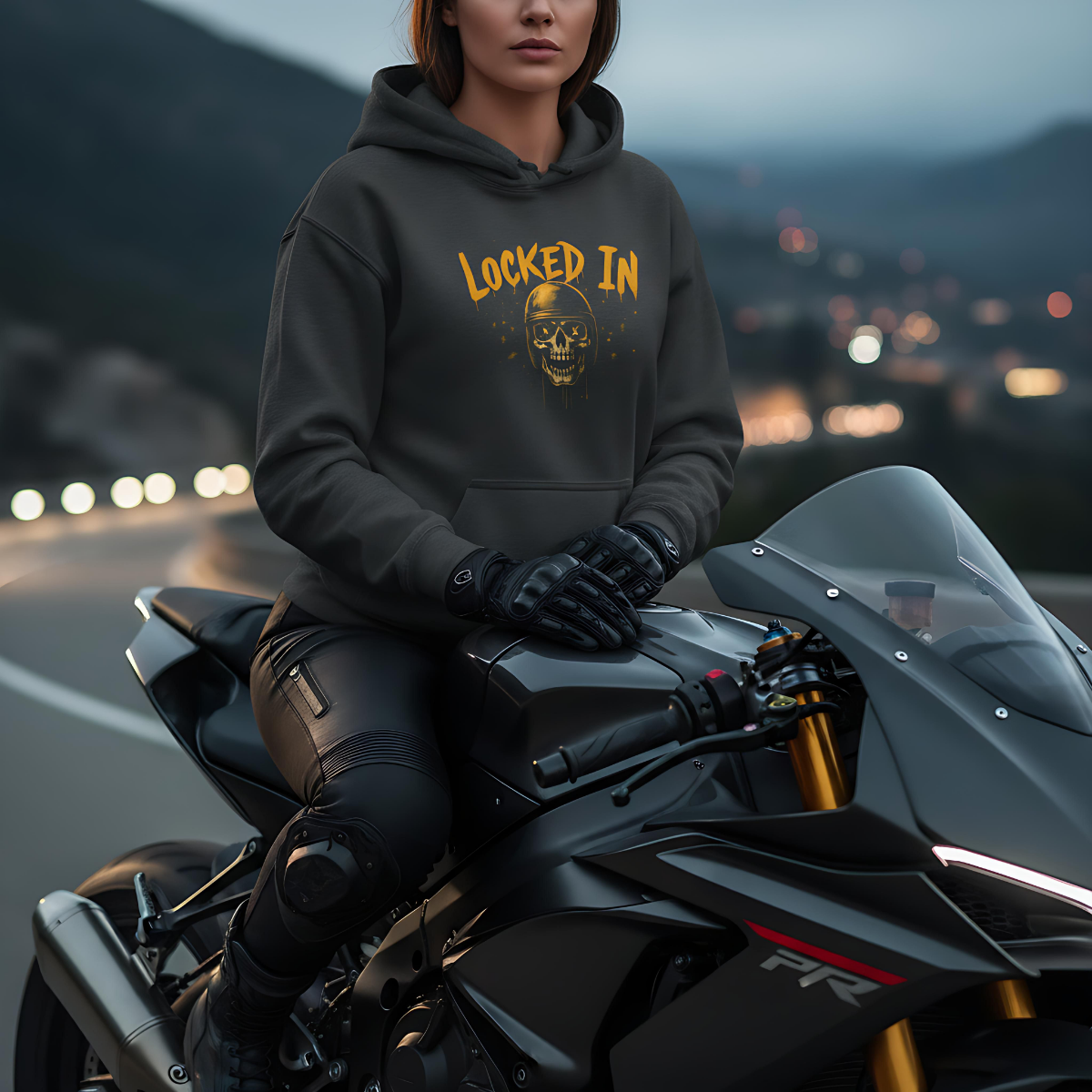Biker Hoodie Motorcycle Sweatshirt , Rider Apparel, Moto Graphic Hoodie, Gift for Bikers.
