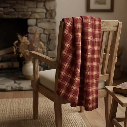 Rustic plaid blanket, cozy couch throw, plaid throw housewarming gift.