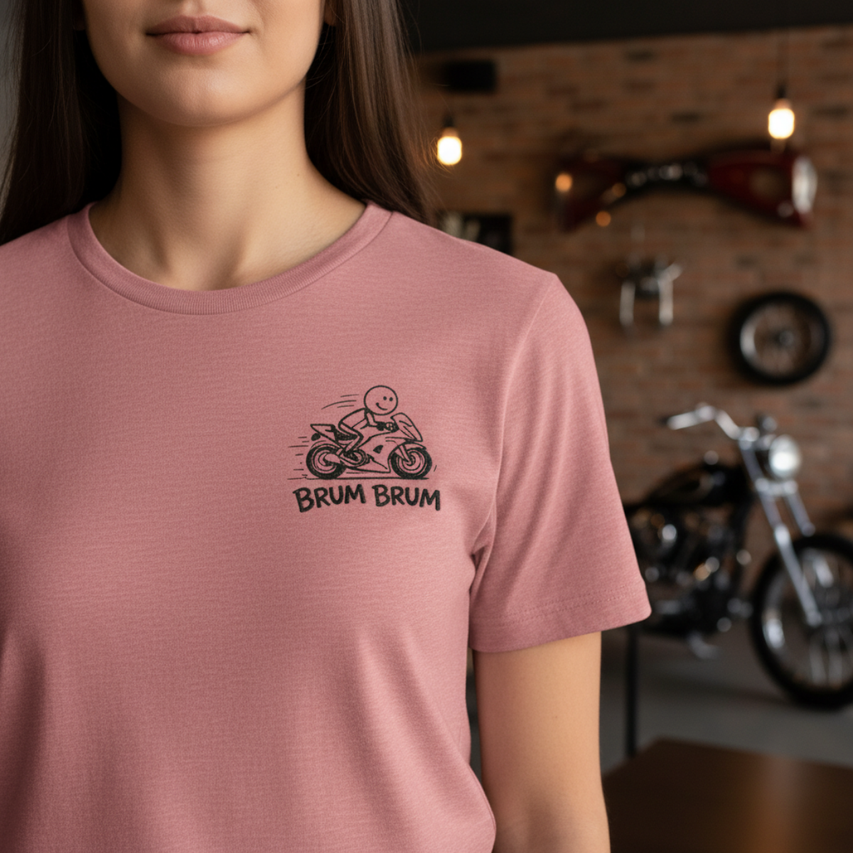 Brum Brum Cotton biker shirt, streetwear tee, biker apparel, motorcycle gift.