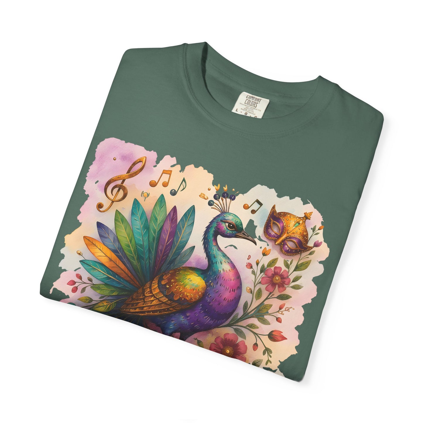 Mardi Gras tshirt, Peacock shirt,  carnival outfit, festival apparel, women's Mardi Gras, vibrant festival top