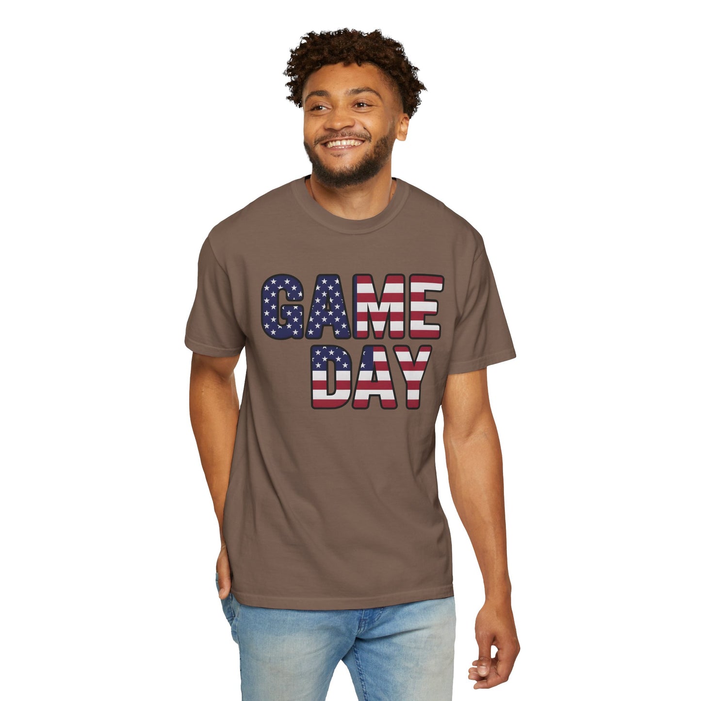 American Flag GAME DAY T-Shirt | Patriotic Sports Fan Tee