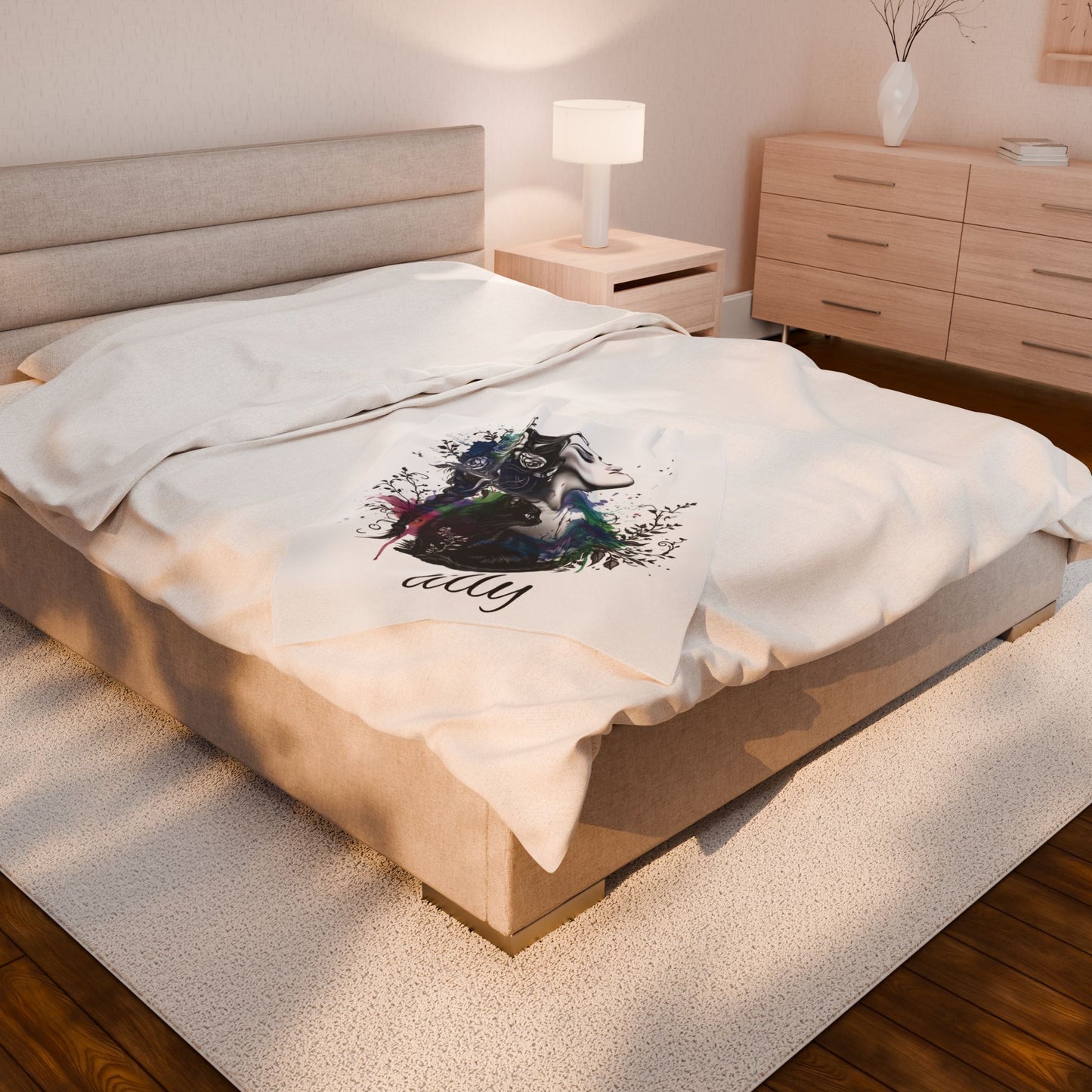 Personalized throw, dark academia cat blanket, witchy decor couch blanket gift.