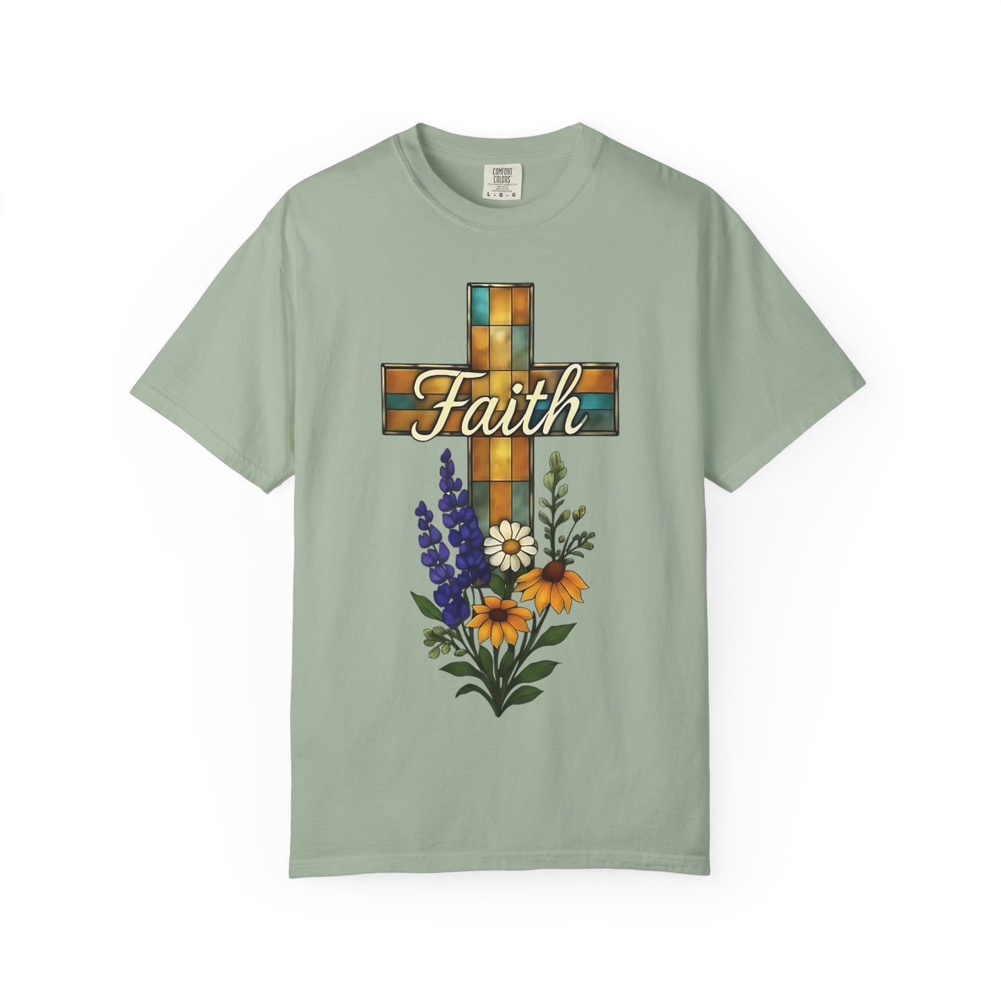Christianity Faith Cross Comfort Colors T-shirt, Christianity gift or elevating your own collection of Christian merch, this shirt is a testament to the belief that God is good.