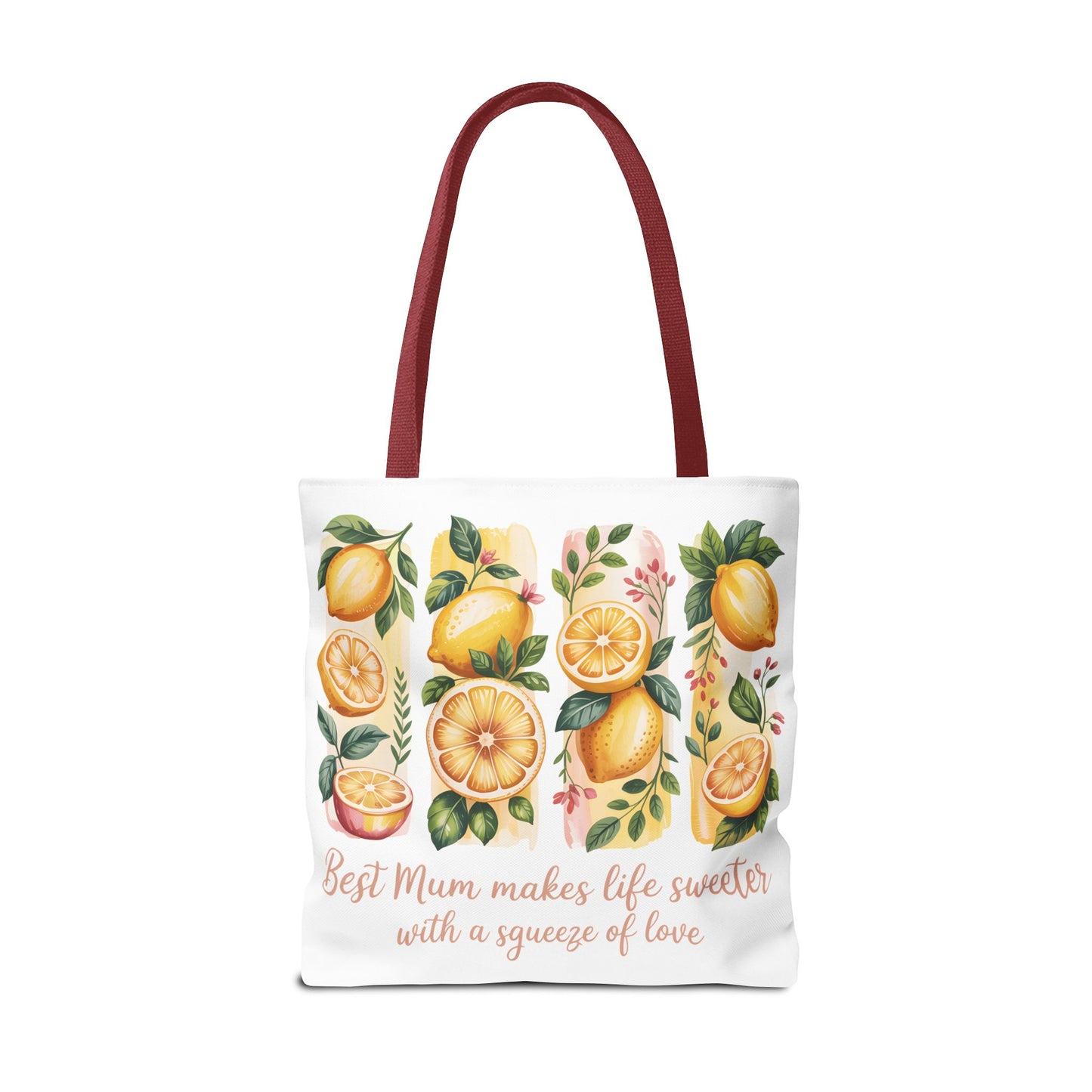 Best Mom Tote Bag, Lemon Print, lemon birthday gift