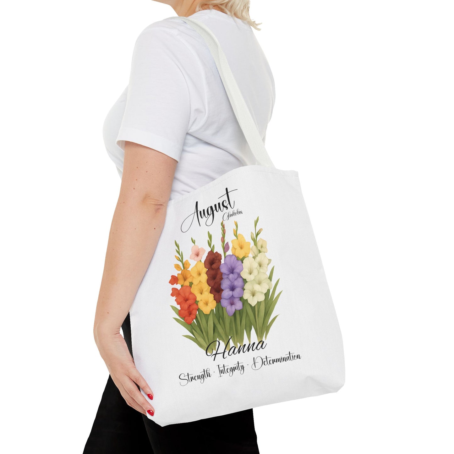 Custom birth month flower bag for her, milestone birthdays, bestfriend gift.