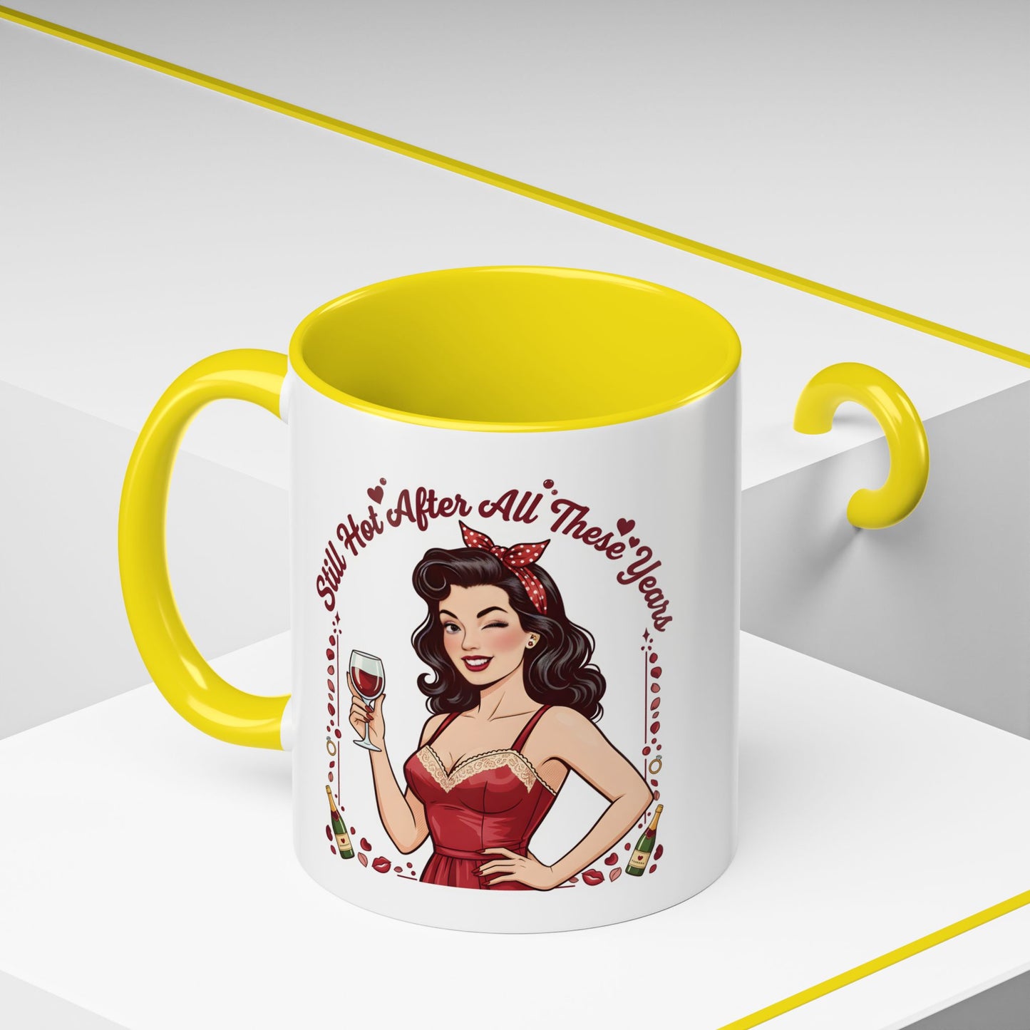 Pin Up Mug | Retro Coffee Mug for Wife | Vintage Anniversary Mug | Valentines Day Gift |