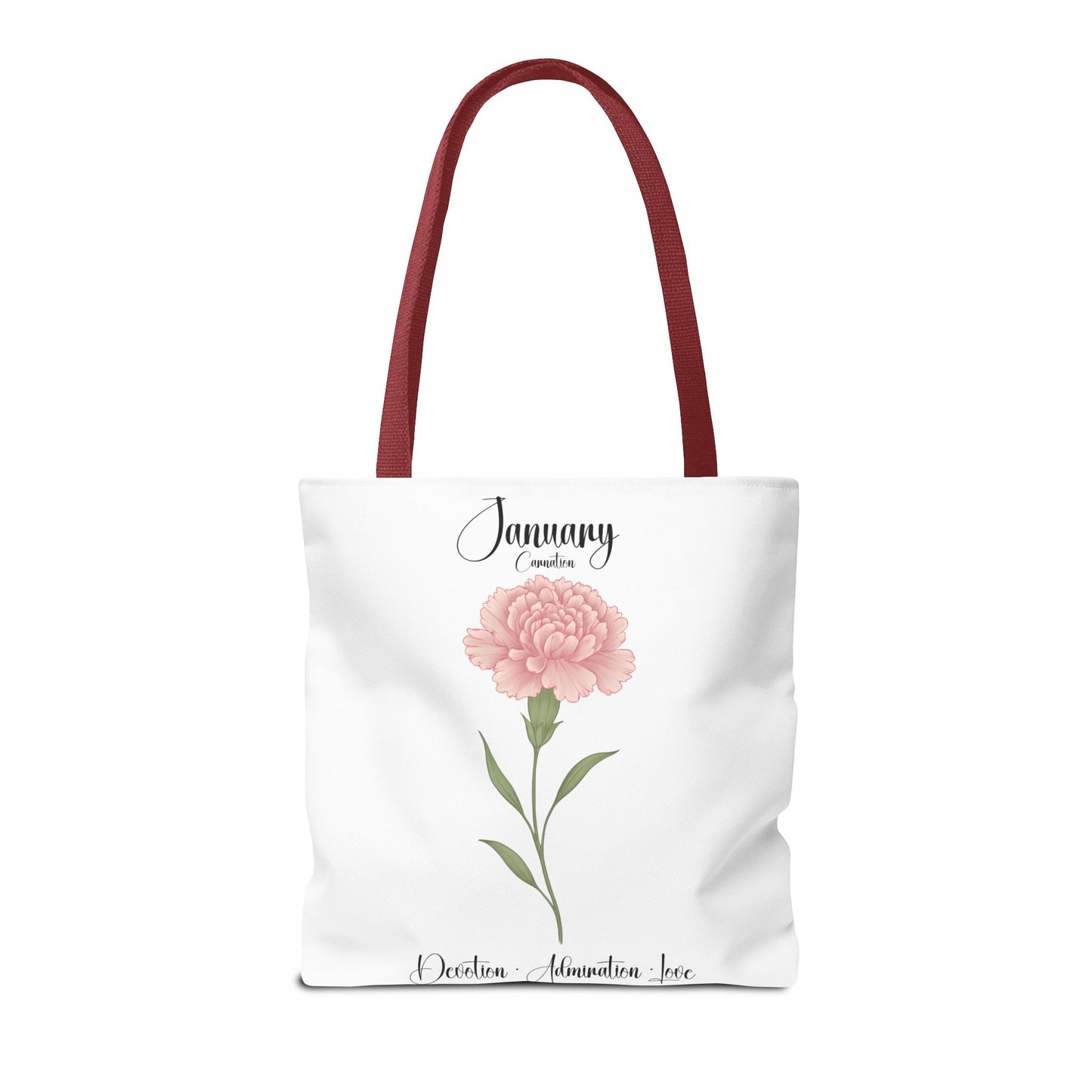 Personlized Birth Month Flower Tote Bag, Botanical Aesthetic Canvas Tote Bag, Bestfriend Gift